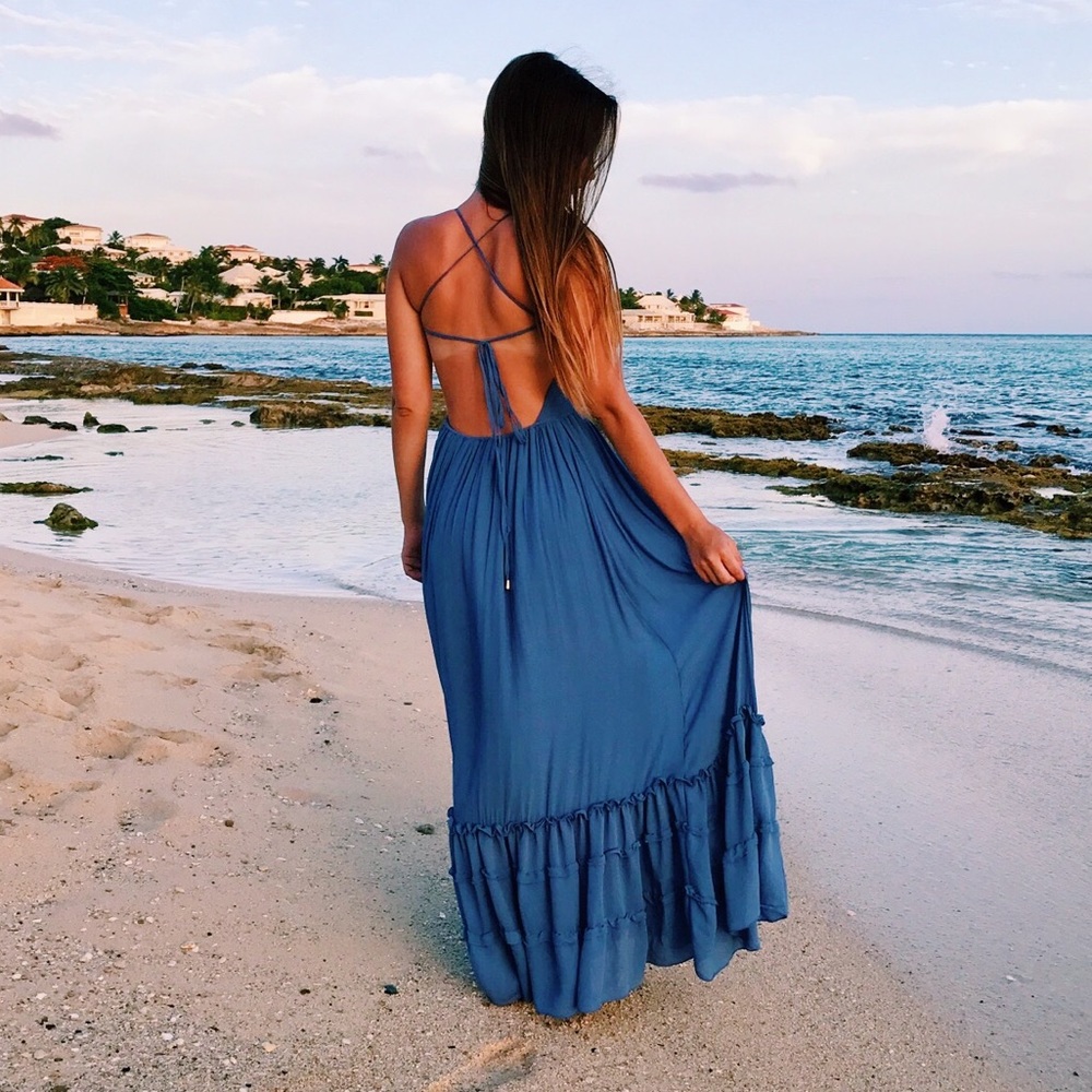 Blue maxi dress